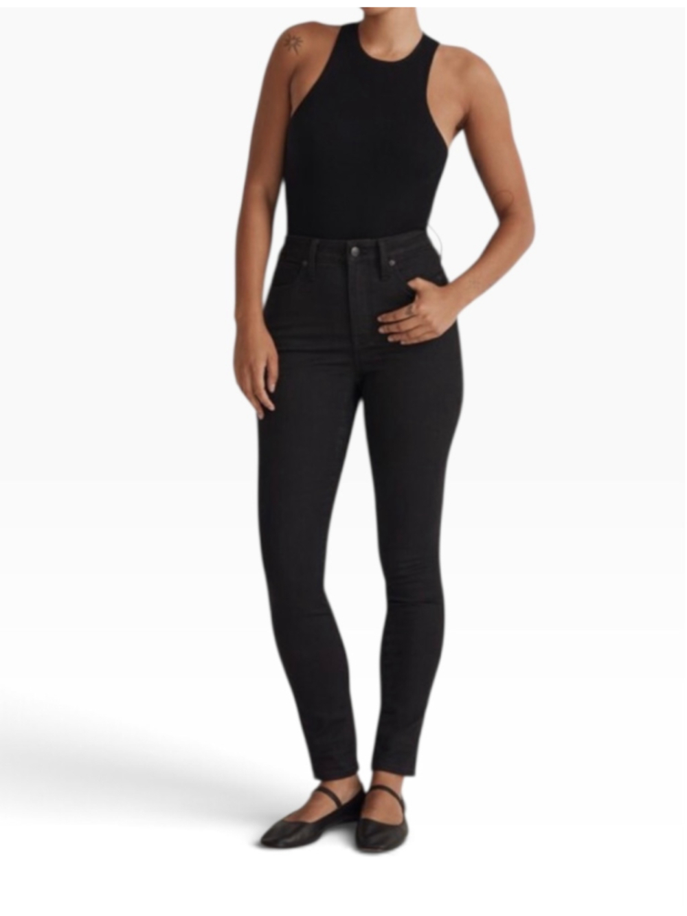 Madewell Black 10” High Rise Skinny Jeans Size 29